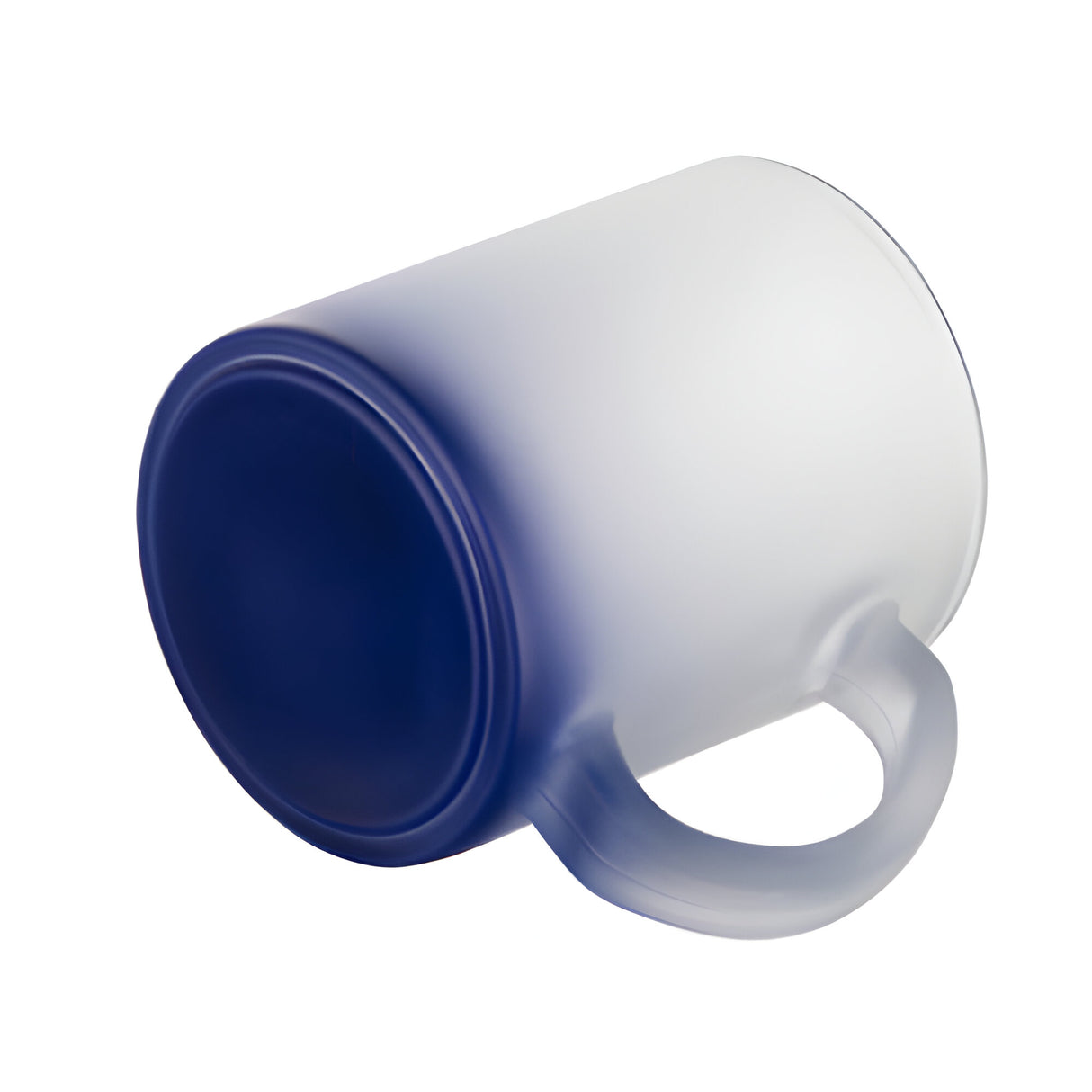 Mugs - GRADIENT - FROSTED - 11oz Glass Mug - DARK BLUE - Longforte Trading Ltd
