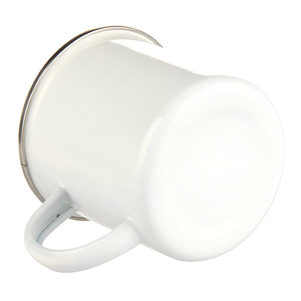 Mugs - Metal & Enamel Mugs - Box of 48 x 12oz White Ceramic Enamel Cup - Longforte Trading Ltd
