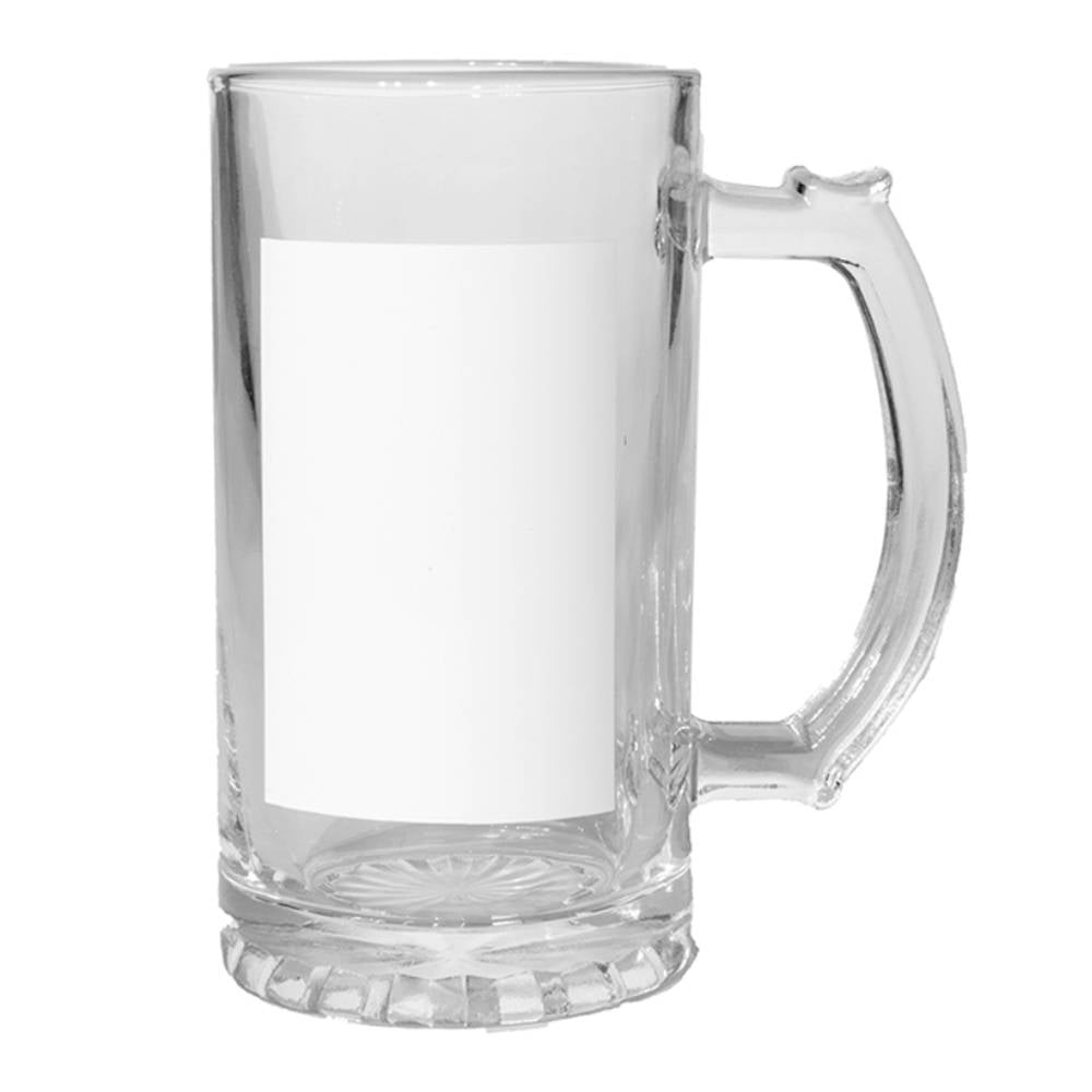 Mugs - Glass - 16oz 'Trigger' Beer Steins with PATCH