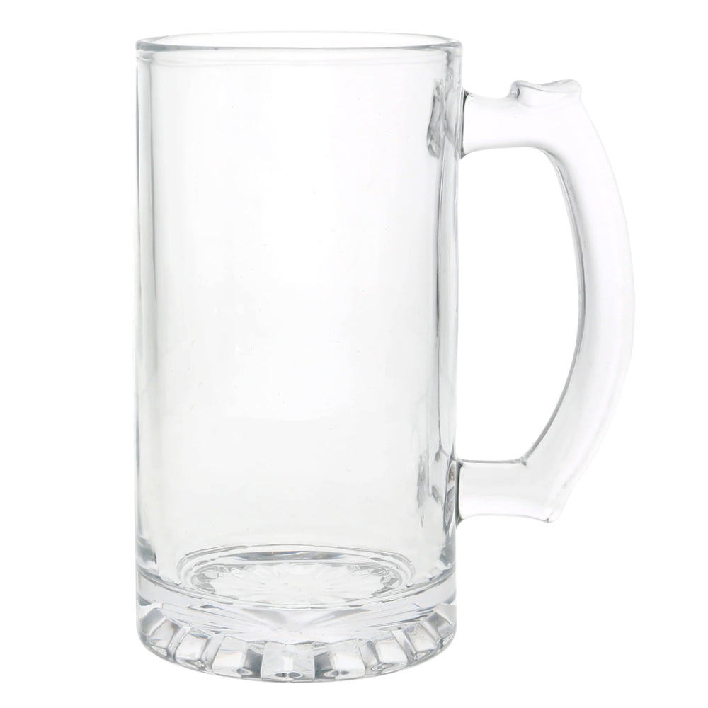 2 x Sublimation Clear Glass Trigger Handle Beer Steins