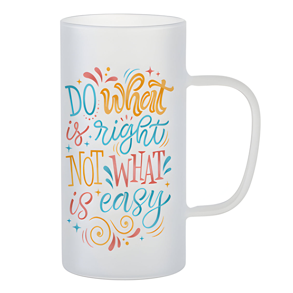 Becher - Glas - Mattiert - Karton mit 2 x 22oz Bierkrügen mit schmalem Griff