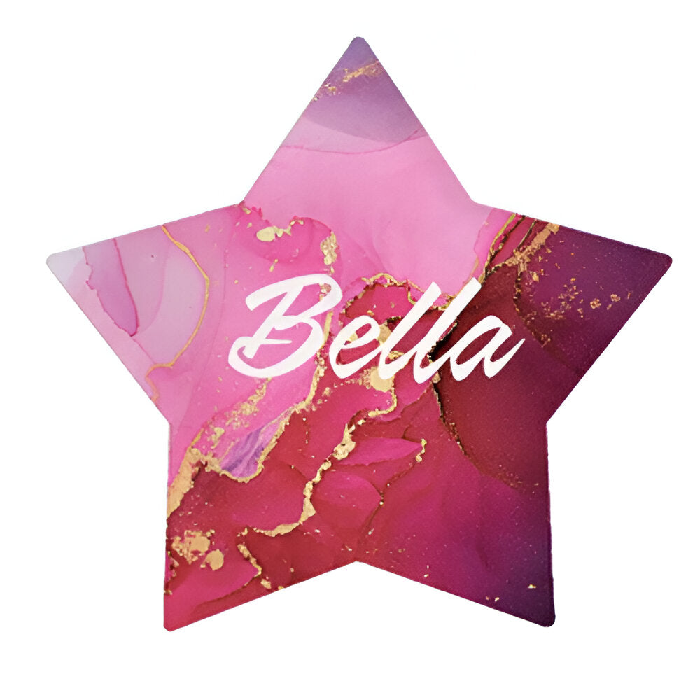 Sublimation Acrylic Badge with Colourful LED Light - Star