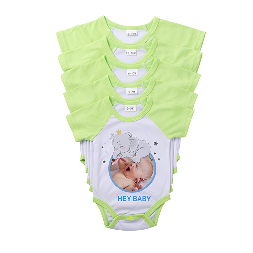 Apparel - Pack of 10 x Baby Grow - Short Sleeves - Raglan - LIGHT GREEN - Longforte Trading Ltd