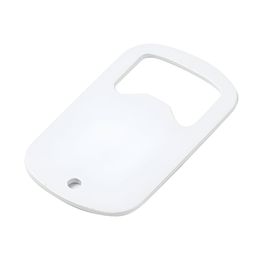 Bottle Openers - Pack of 10 x FULL WHITE - Curved Rectangle - 3cm x 5cm - Longforte Trading Ltd