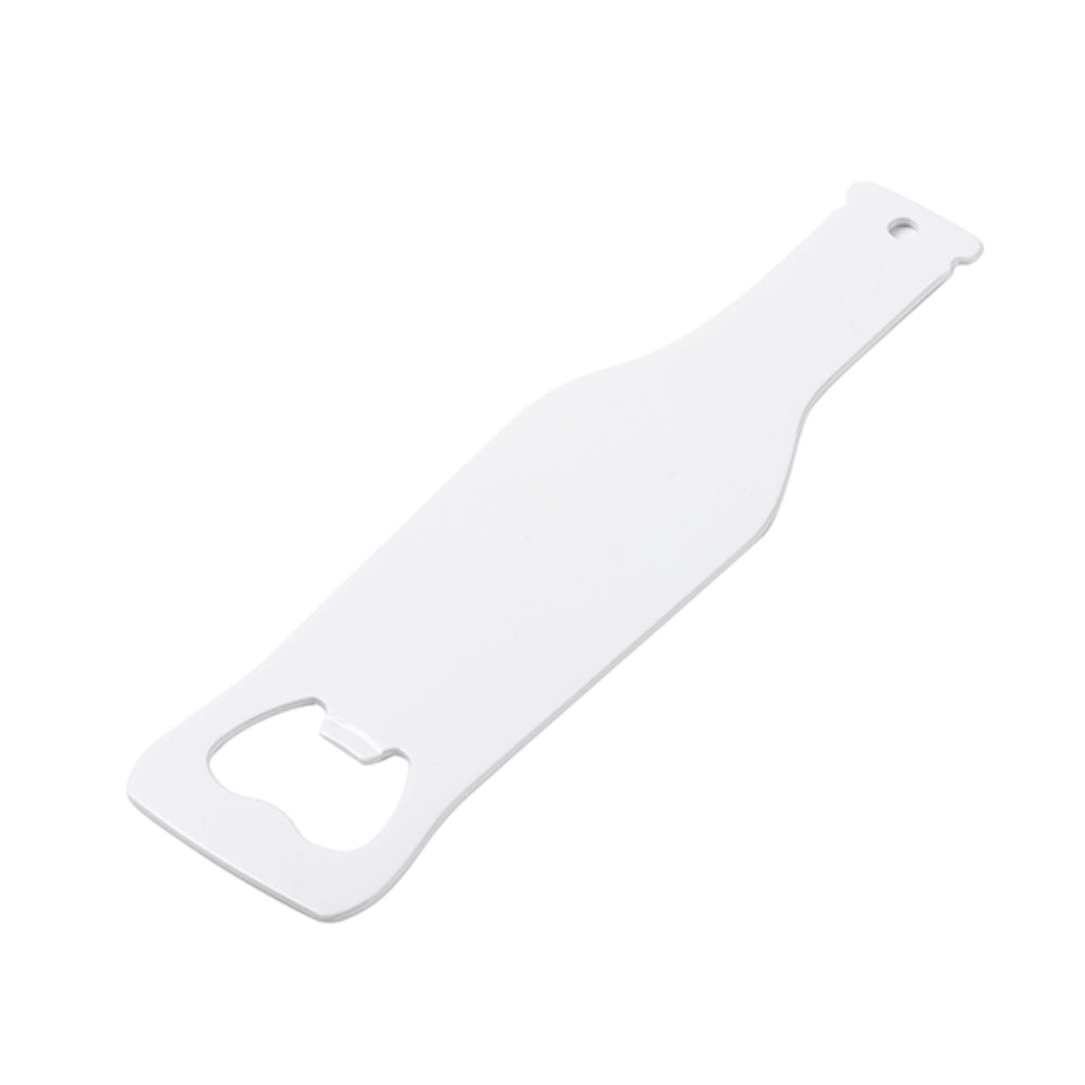 Bottle Openers - Pack of 10 x FULL WHITE - Bottle Shaped - 14cm x 4cm - Longforte Trading Ltd