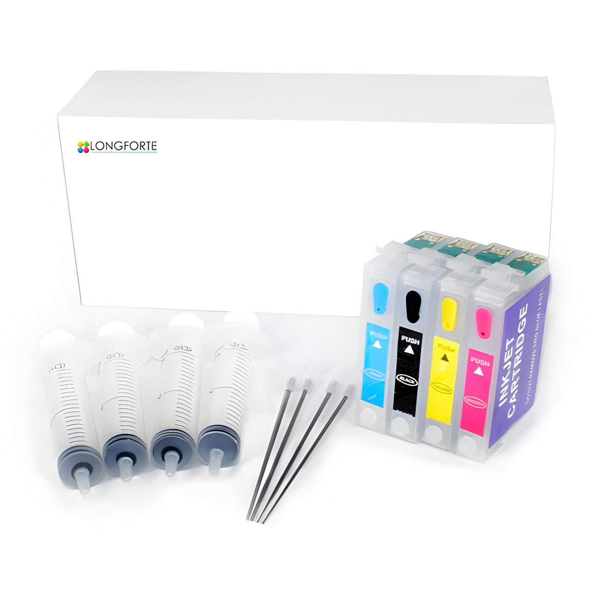 E6 Epson Compatible Refillable Cartridges (T0551-T0554) - Longforte Trading Ltd