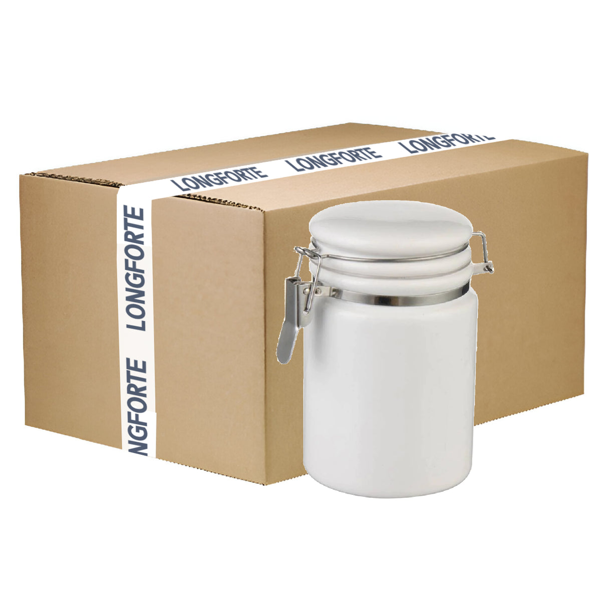 CARTON COMPLET – 36 x pots en céramique – Pot de stockage en céramique de 14 oz avec fermeture de balle
