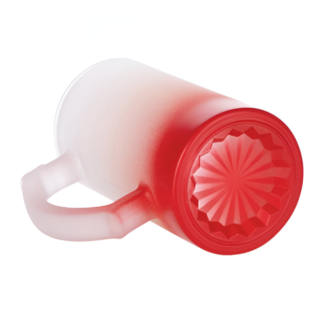 CARTON COMPLET - 24 x GRADIENT - GIVRÉ - Steins 'Trigger' en verre de 16 oz - ROUGE