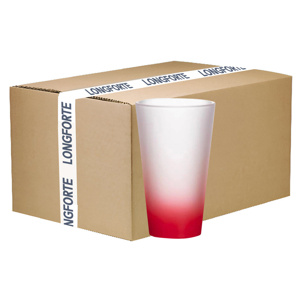 Wholesale Carton - 24 x GRADIENT 17oz CONE Glasses - RED