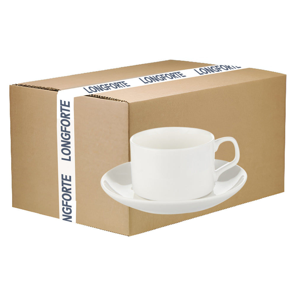 Wholesale Carton - 36 x 5oz White Coffee Cups and Saucer