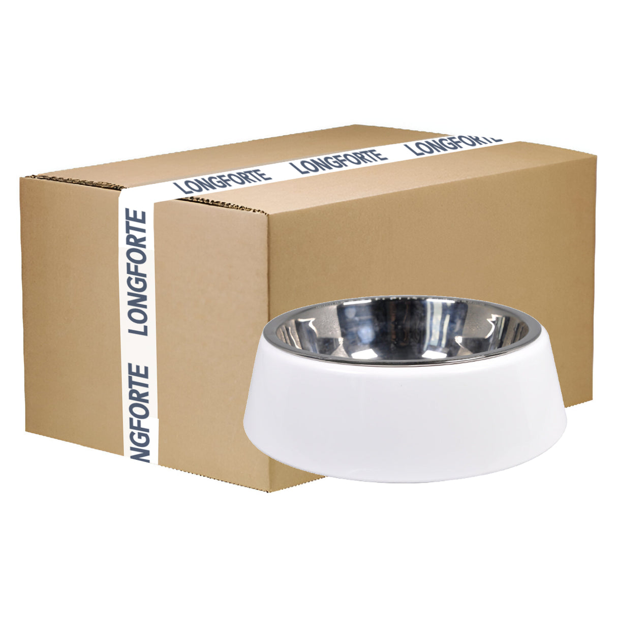 Wholesale Carton - 30 x Stainless Steel and Polymer Pet Bowls