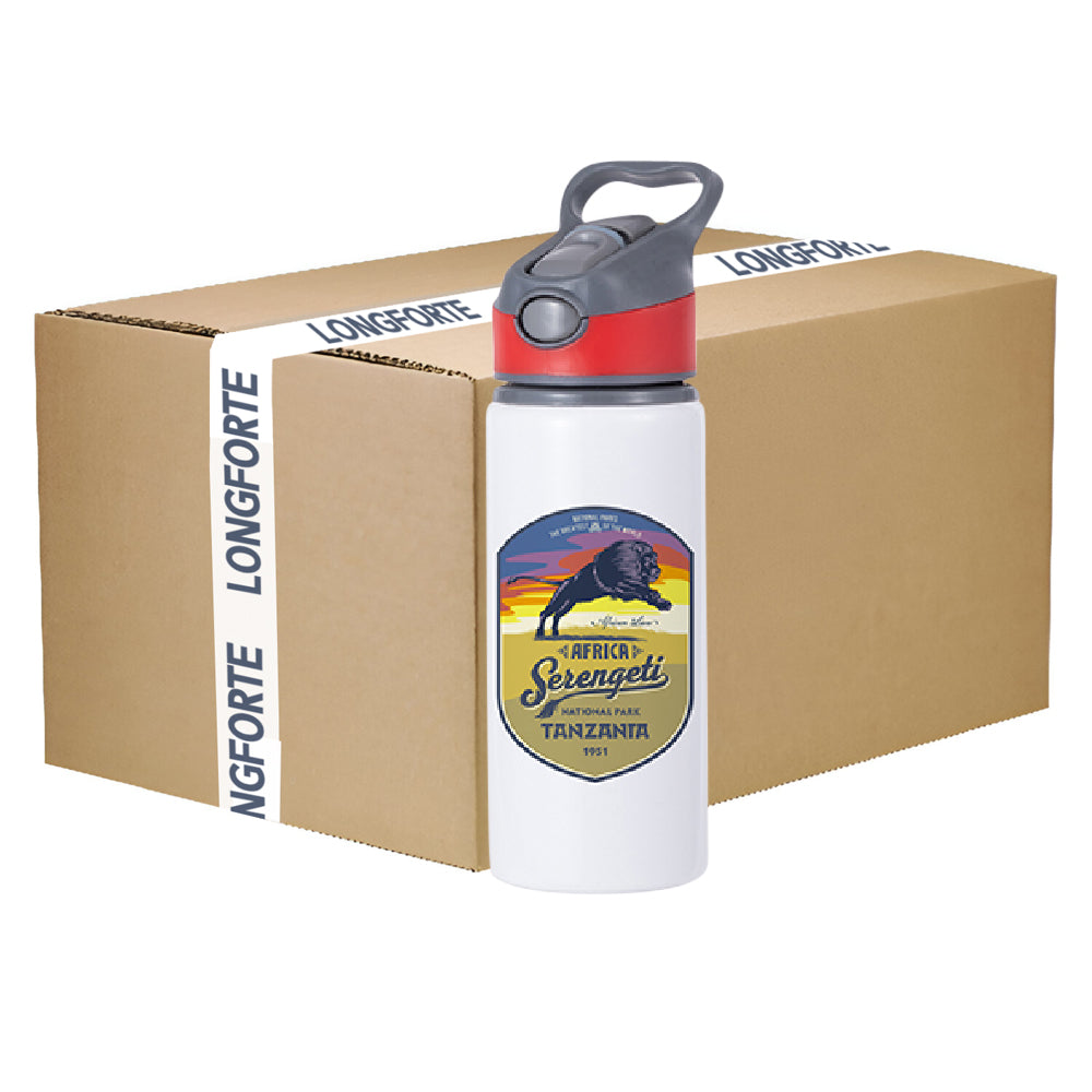 Wholesale Carton - 50 x EXPLORER Water Bottles - 650ml - RED