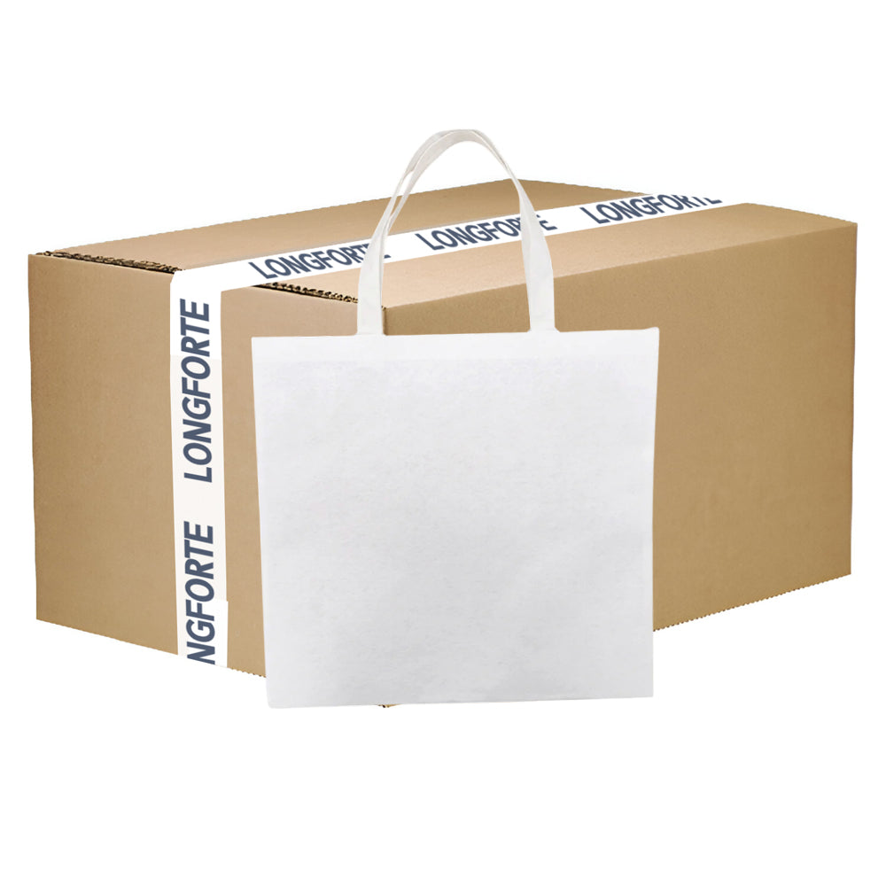FULL CARTON - 100 x Tote Bags - Fibre Paper - 42cm x 38cm - Short Handles - Longforte Trading Ltd