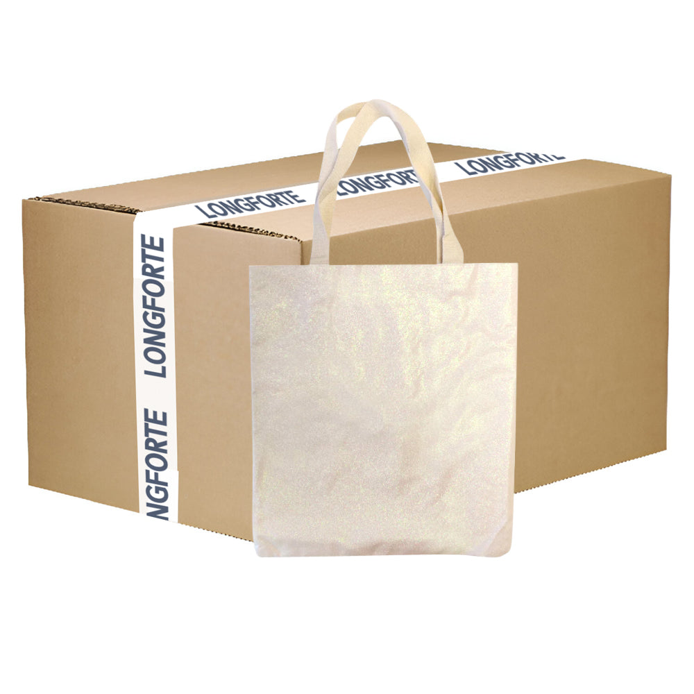 VOLLER KARTON - 50 x Tragetaschen - GLITZER - Kurze Griffe - 34cm x 38cm