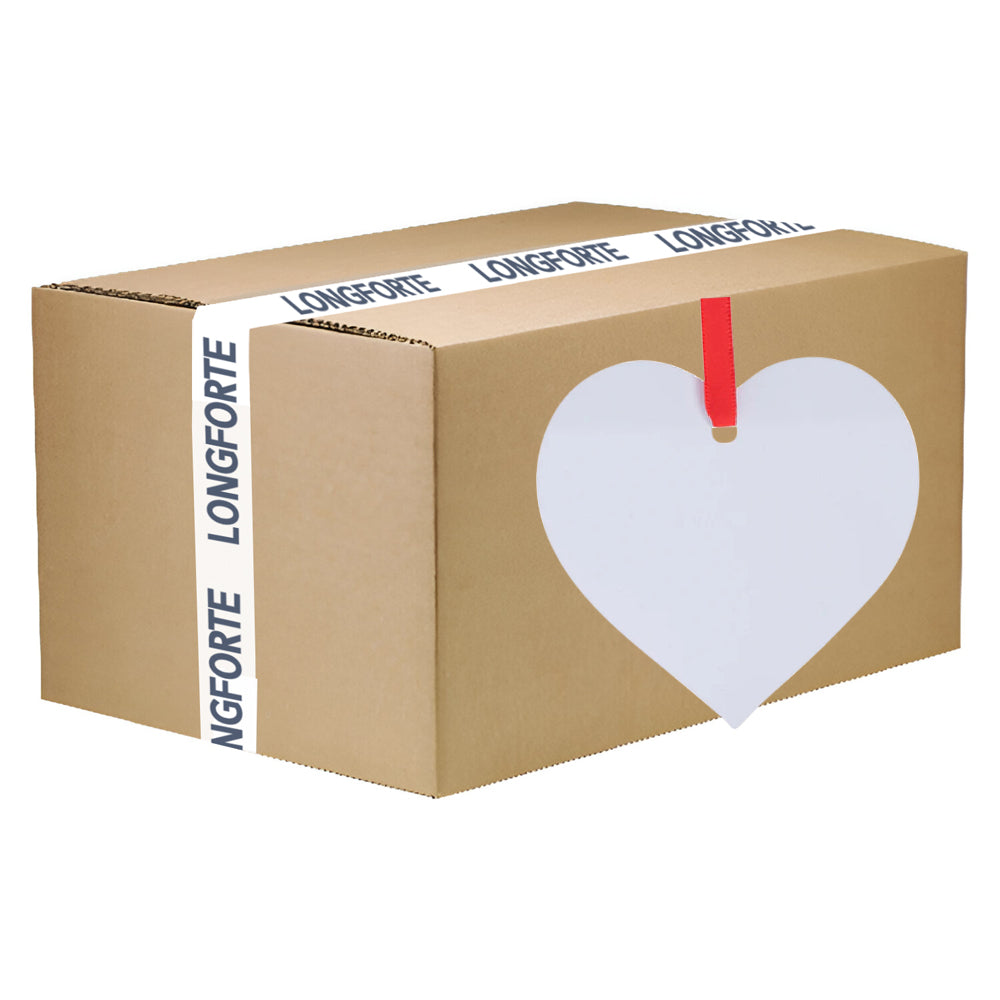 FULL CARTON - (100 PIECES) ALUMINIUM Double-Sided Ornament - HEART (7.6cm x 7.6cm) - Longforte Trading Ltd