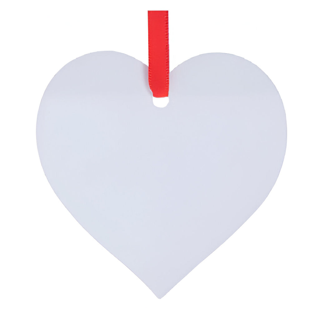 FULL CARTON - (100 PIECES) ALUMINIUM Double-Sided Ornament - HEART (7.6cm x 7.6cm) - Longforte Trading Ltd