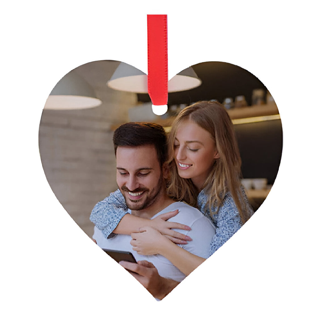 FULL CARTON - (100 PIECES) ALUMINIUM Double-Sided Ornament - HEART (7.6cm x 7.6cm) - Longforte Trading Ltd