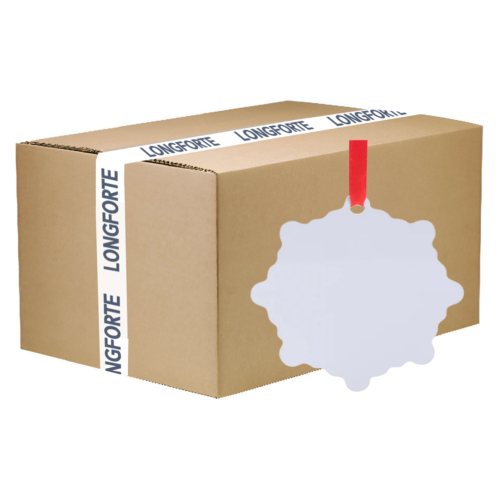 FULL CARTON - (100 PIECES) ALUMINIUM Double-Sided Ornament - SNOWFLAKE (7.6cm x 7.6cm) - Longforte Trading Ltd