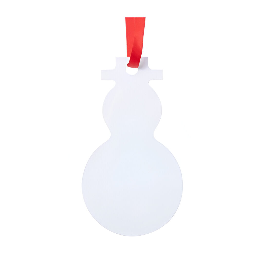 FULL CARTON - (100 PIECES) ALUMINIUM Double-Sided Ornament - SNOWMAN (6cm x 10.6cm) - Longforte Trading Ltd