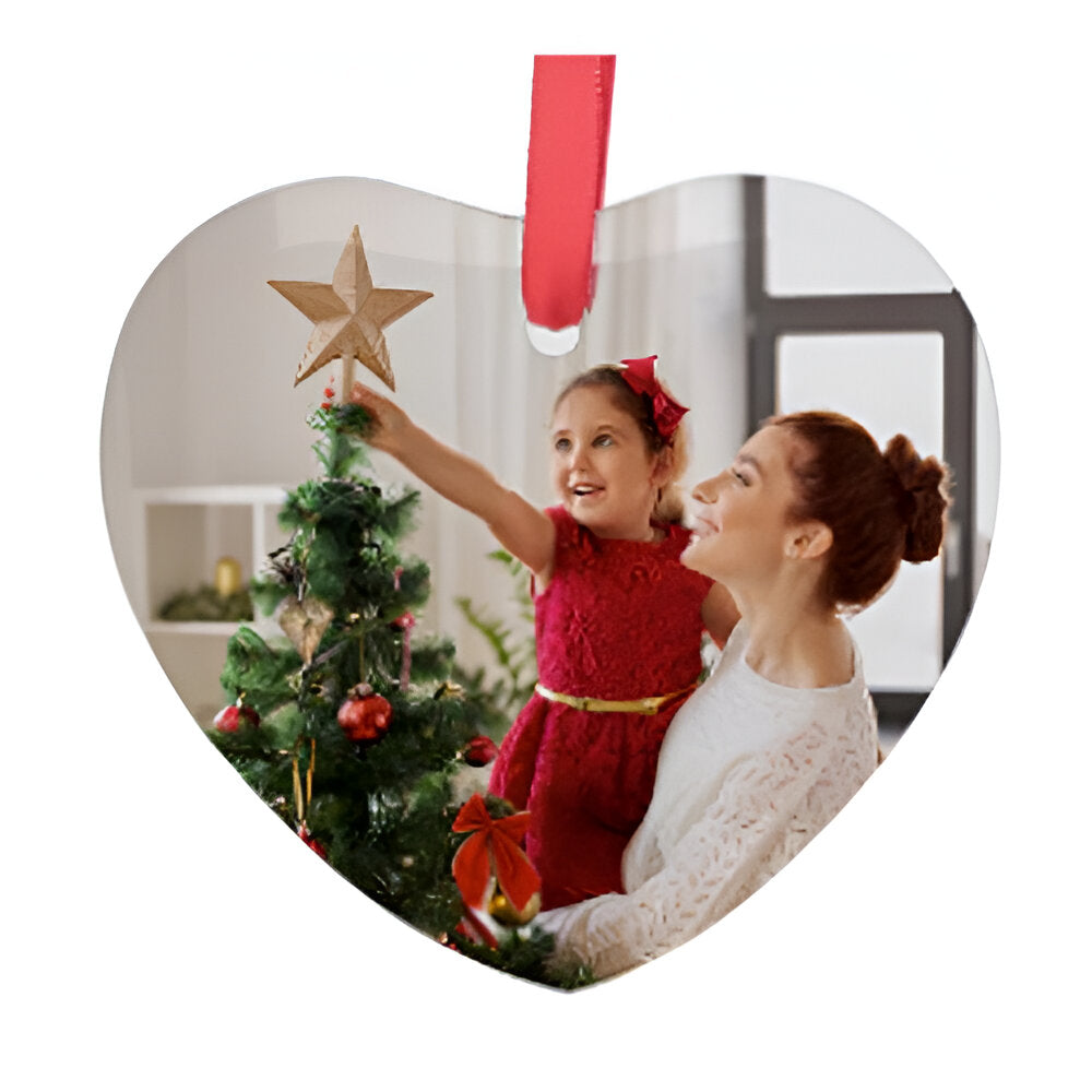 FULL CARTON - (100 PIECES) - 3in GLASS Hanging Ornaments - HEART - Longforte Trading Ltd