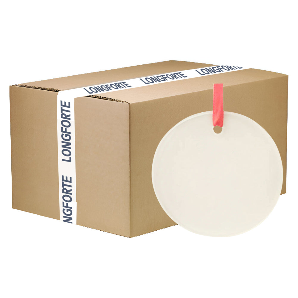 FULL CARTON - (100 PIECES) - 3in GLASS Hanging Ornaments - ROUND - Longforte Trading Ltd