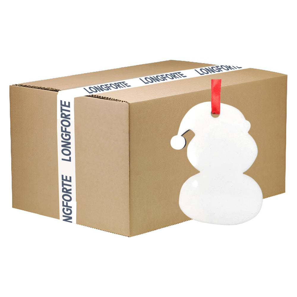 FULL CARTON - (100 PIECES) MDF Hanging Ornament - Snowman - Longforte Trading Ltd