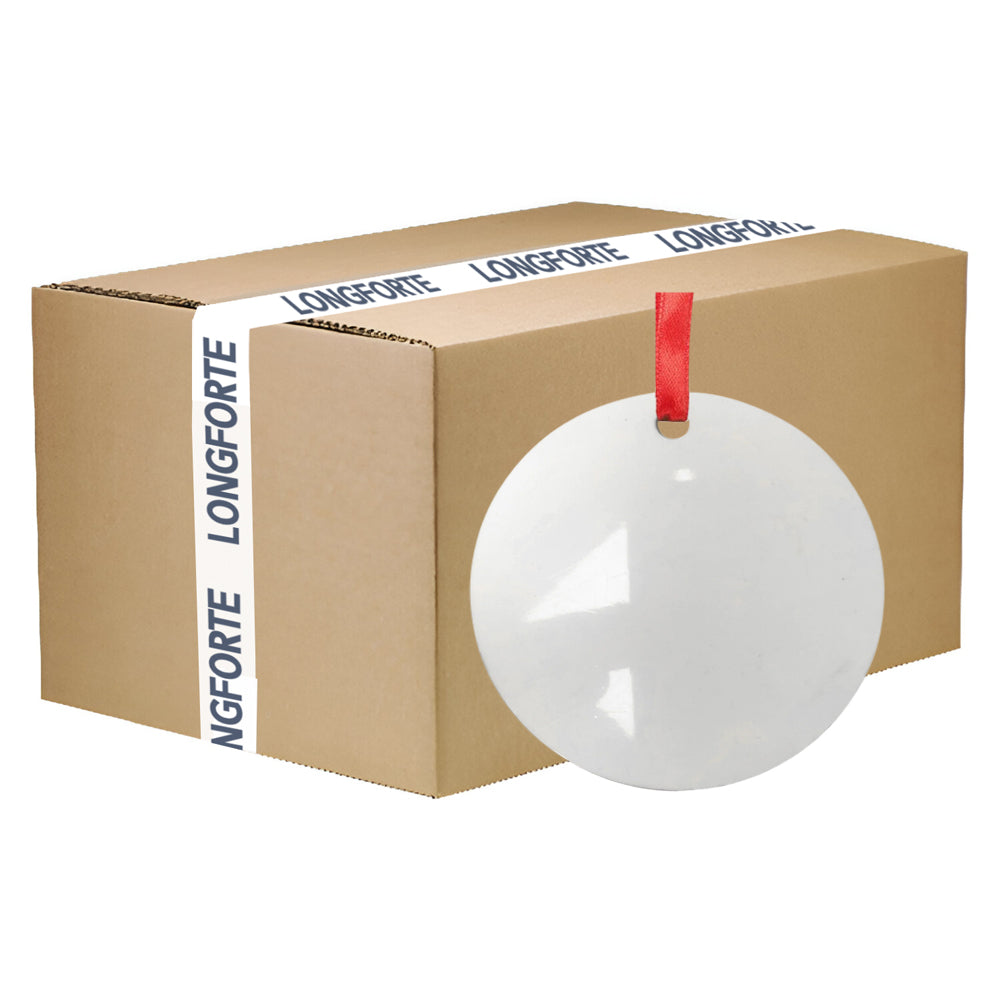 FULL CARTON - 100 x MDF Hanging Ornaments - 5cm x 5cm - Round - Longforte Trading Ltd