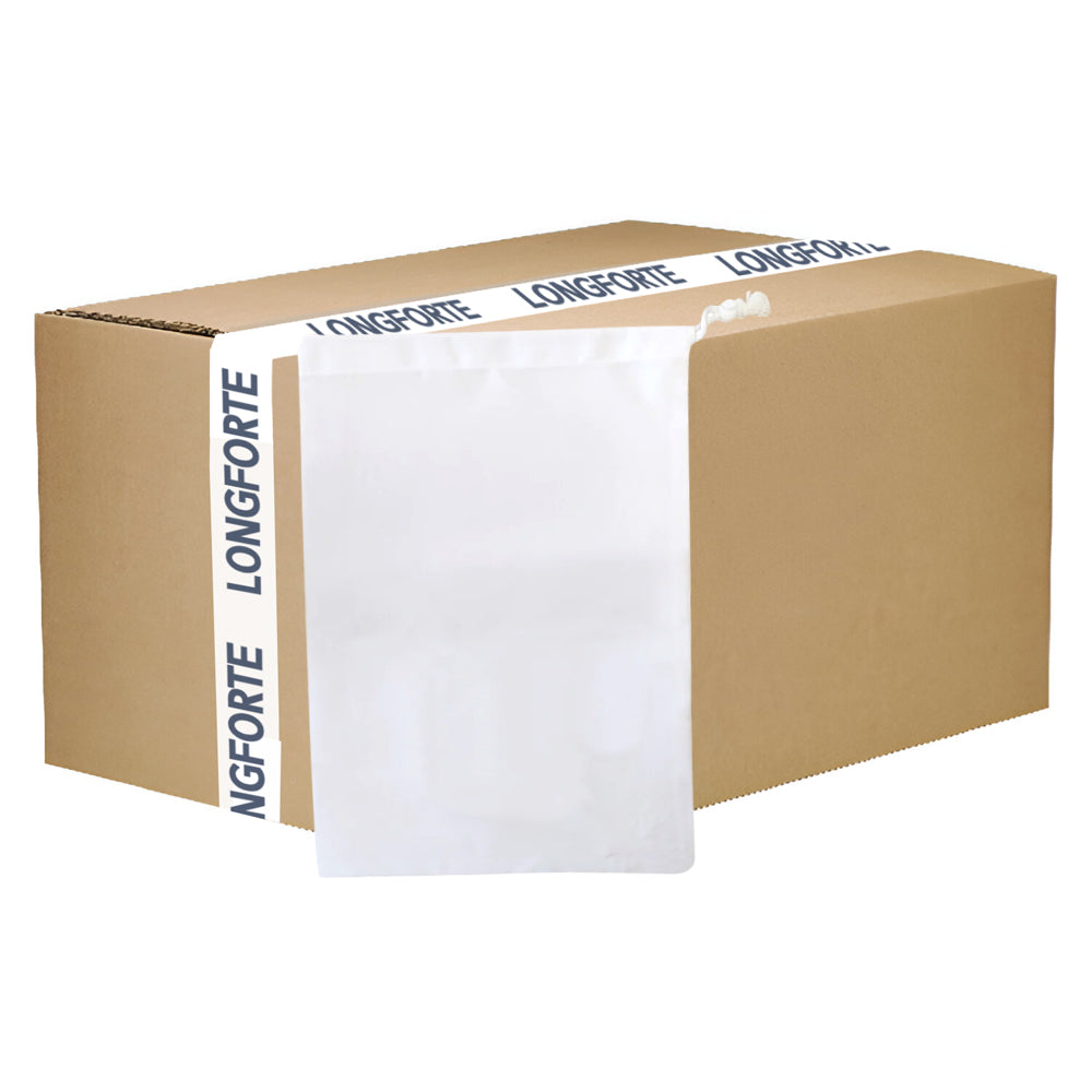 FULL CARTON - 100 x Premium Drawstrings with Stopper - Canvas - White - 30cm x 45cm - Longforte Trading Ltd
