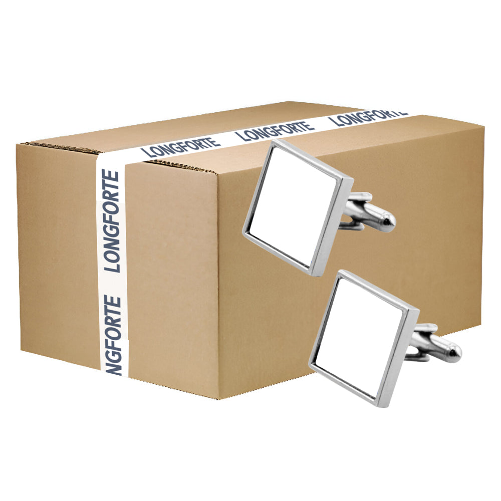 Wholesale Carton - 50 Pairs x SQUARE Sublimation Cufflinks
