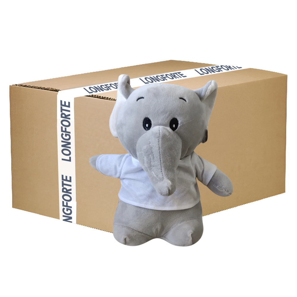 Wholesale Carton - 50 x Super Soft Elephants with Printable T-Shirt
