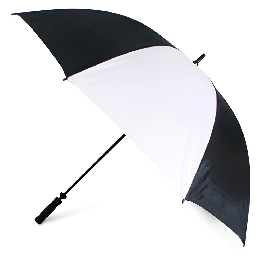 Wholesale Carton - 24 x Large 60" Sublimation Golf Umbrellas - BLACK/ WHITE