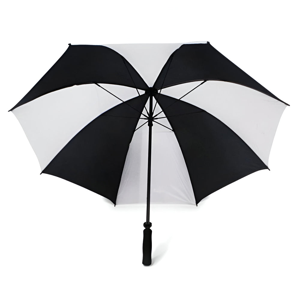 Wholesale Carton - 24 x Large 60" Sublimation Golf Umbrellas - BLACK/ WHITE