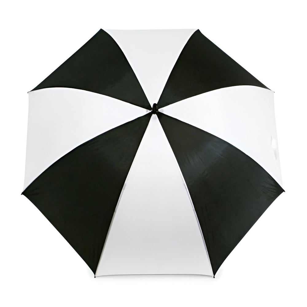 Wholesale Carton - 24 x Large 60" Sublimation Golf Umbrellas - BLACK/ WHITE
