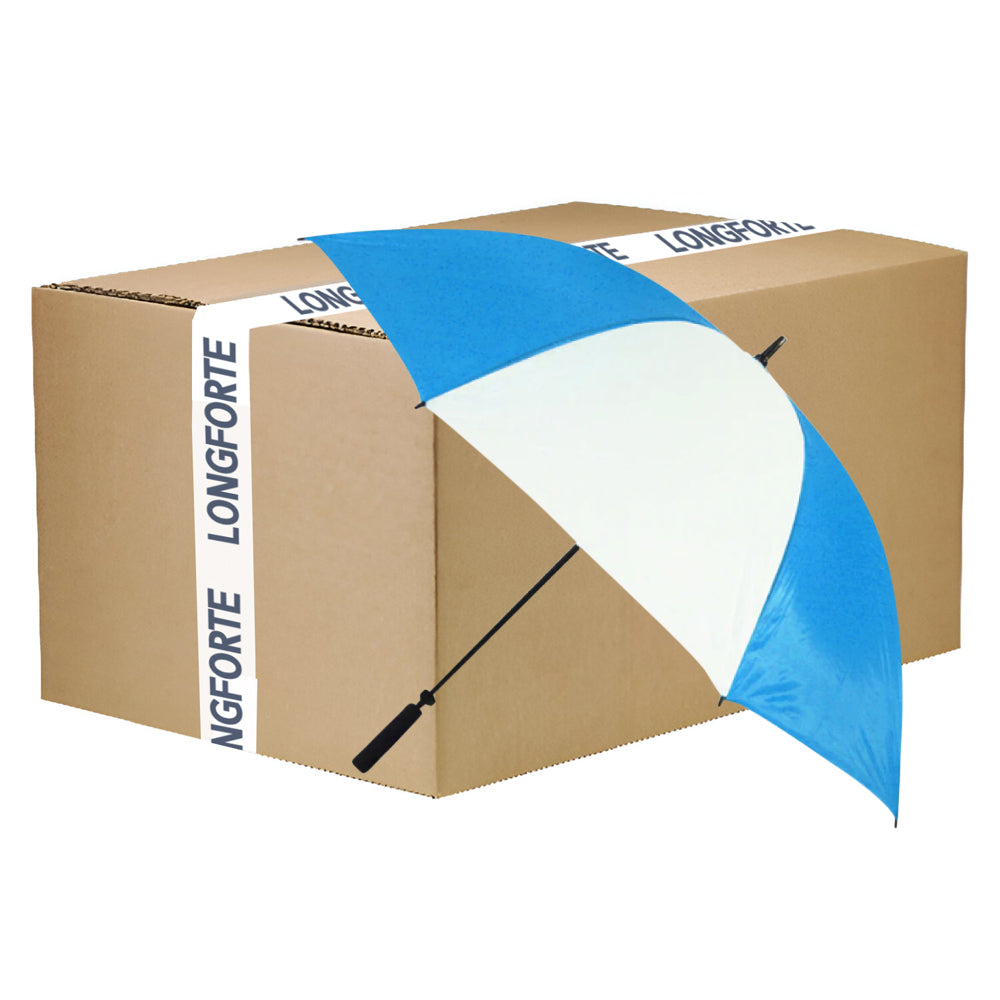Wholesale Carton - 24 x Large 60" Sublimation Golf Umbrellas - BLUE/ WHITE