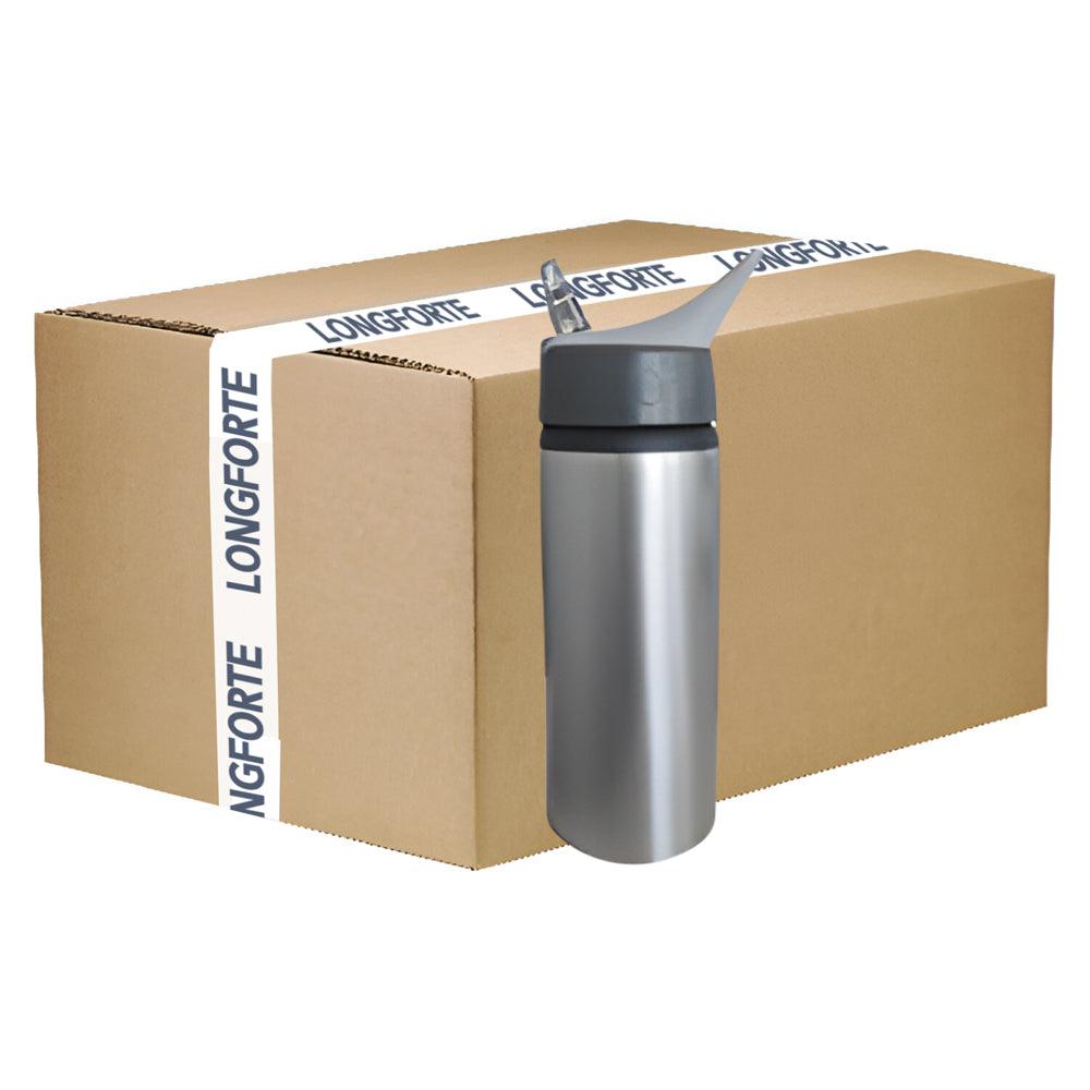 Wholesale Carton - 60 x Handled 650ml Water Bottle - Silver