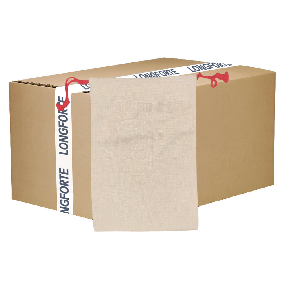 VOLLER KARTON - 50 x Kordelzug-/Weihnachtssack - Leinen-Stil - 50 cm x 68 cm