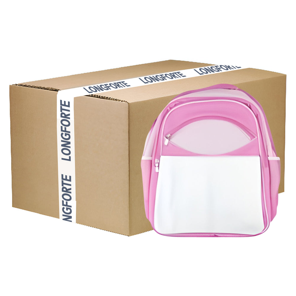 FULL CARTON - 10 x Extra Large 'Youth' Rucksacks with Panel - Pink - Longforte Trading Ltd