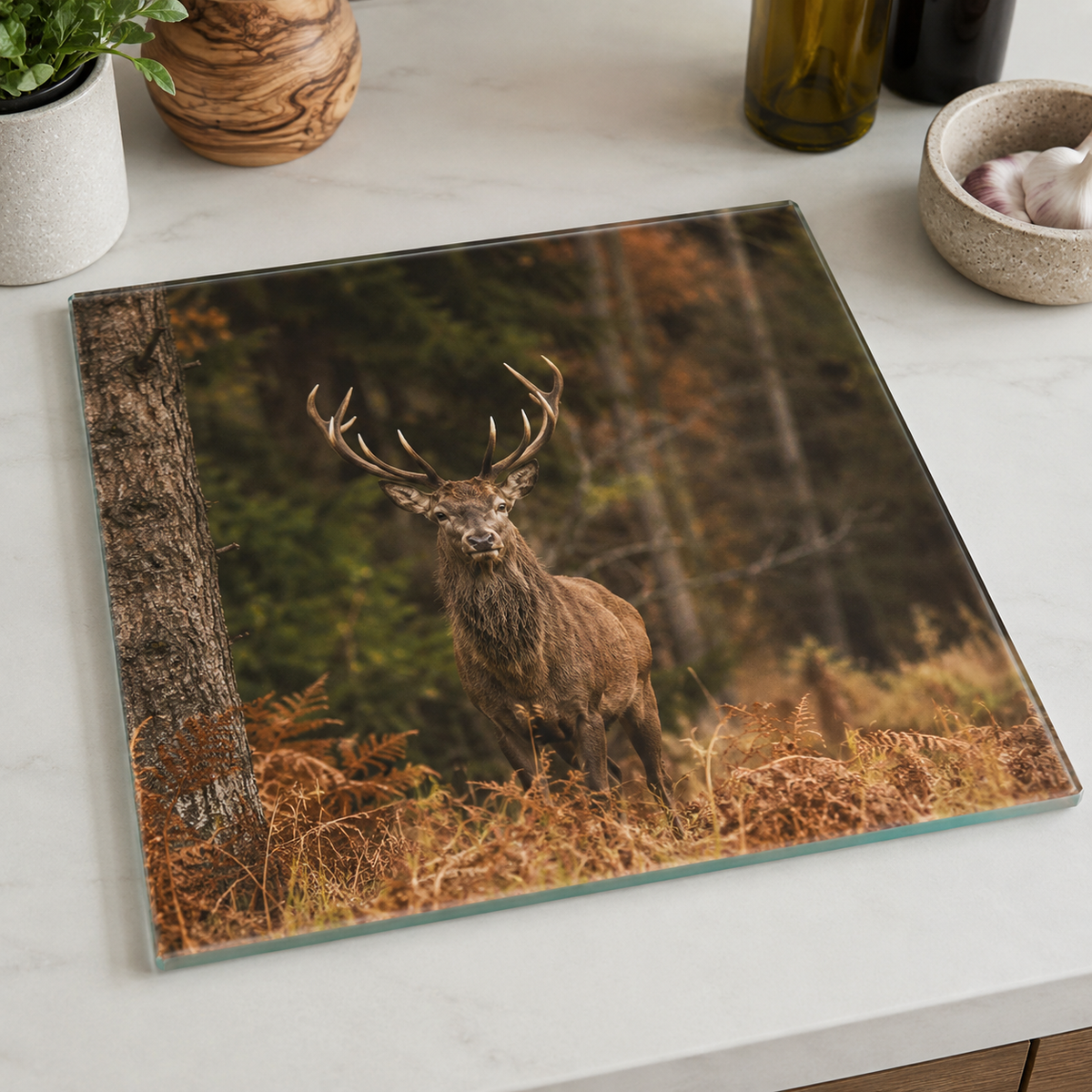 Sublimation Glass Cutting Board - Square - 20cm - Smooth Finish