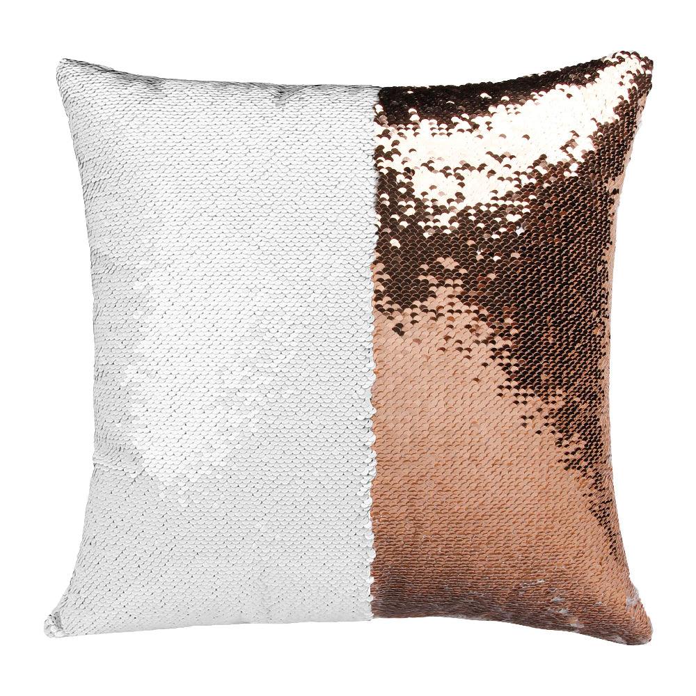 Cushion Cover - Sequins - CHAMPAGNE GOLD - 40cm x 40cm - Square - Longforte Trading Ltd