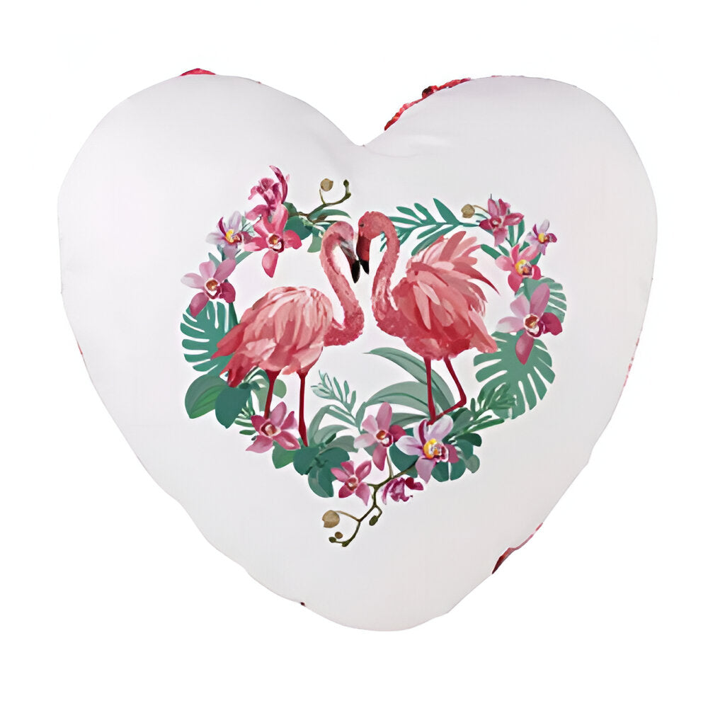 Sublimation Sequin Cushion Cover - Red - Heart