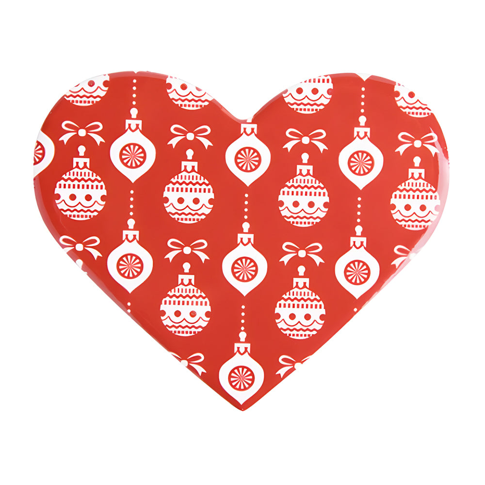 Coaster - 4 x Ceramic - HEART - 9cm x 11cm - Cork Base - Longforte Trading Ltd