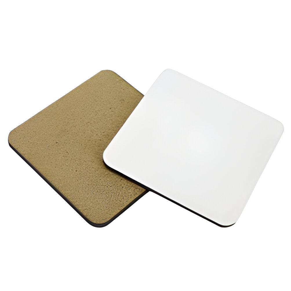 Coaster - 10 x MDF - Square - 9.5cm - Cork Base - Longforte Trading Ltd