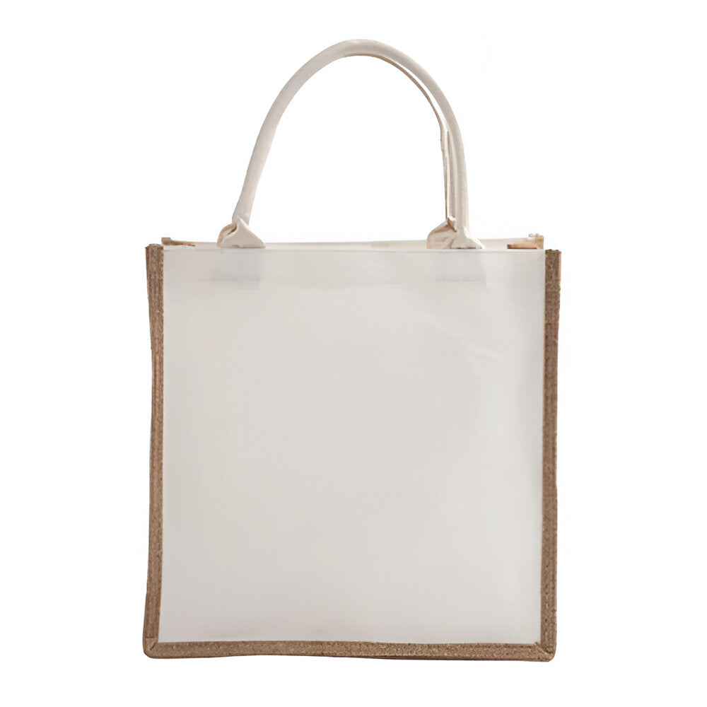 DTF Printable Linen Shopping Bag with Bleached Canvas