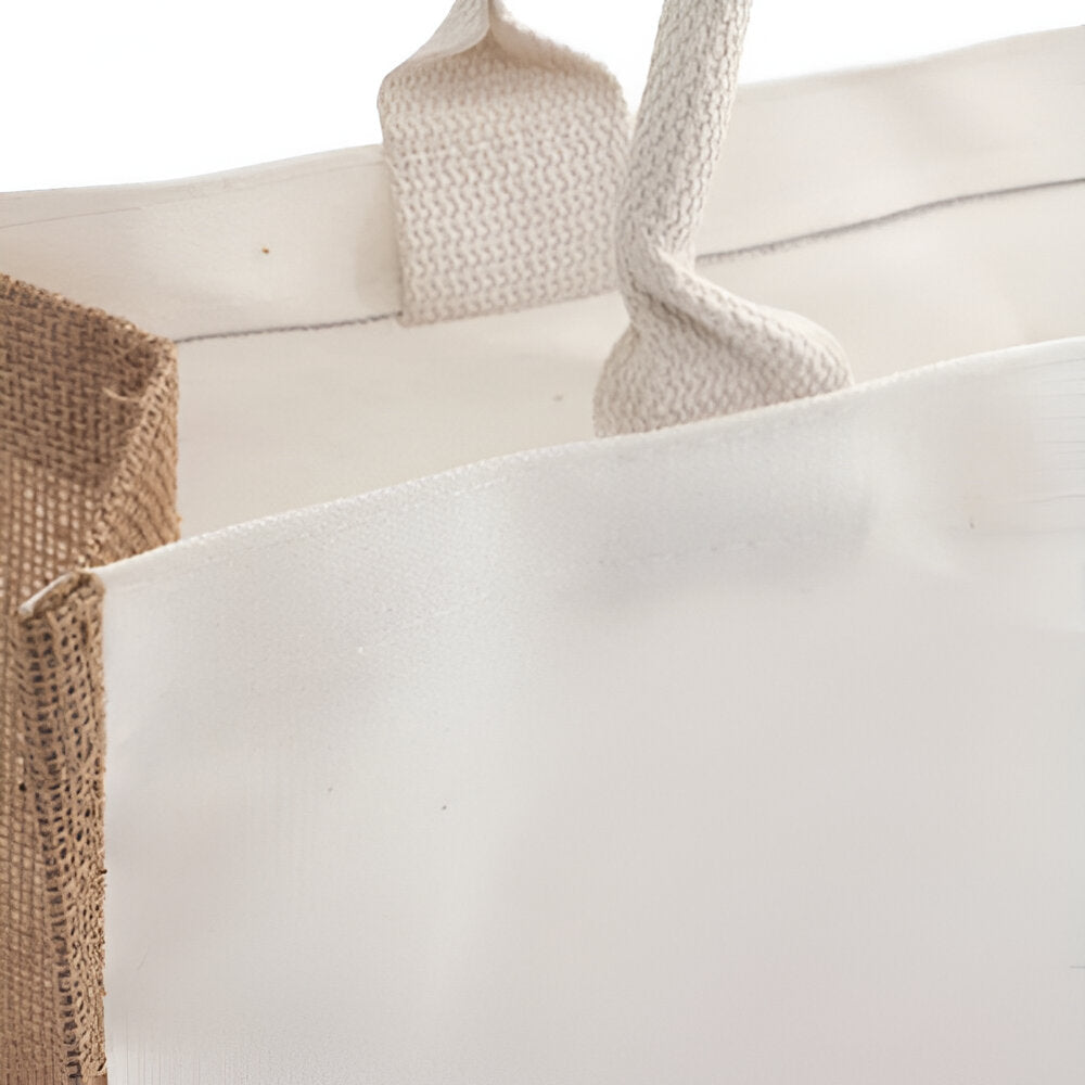 DTF Printable Linen LARGE Shopping Bag with Bleached Canvas