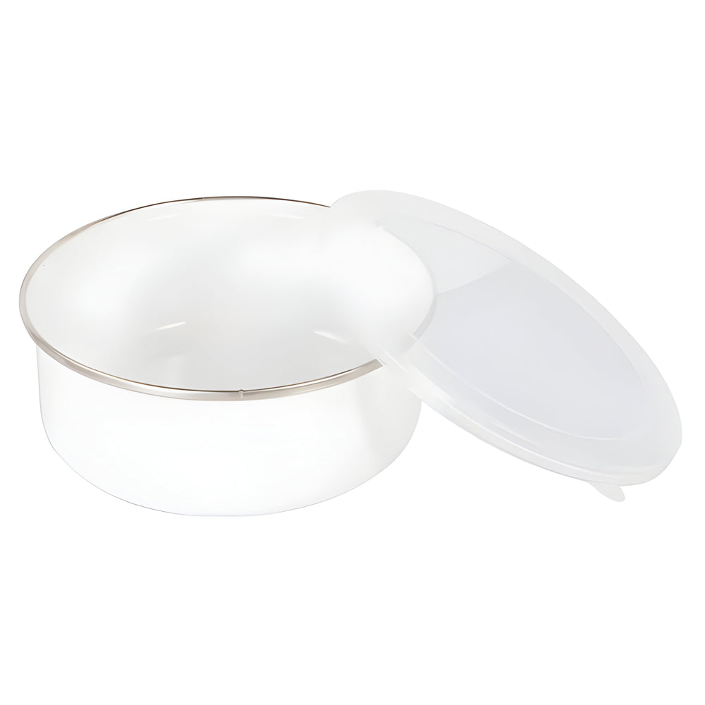 Bowls - Enamel - 20oz (600ml) Bowl With Lid - 5.7cm x 14cm - Longforte Trading Ltd