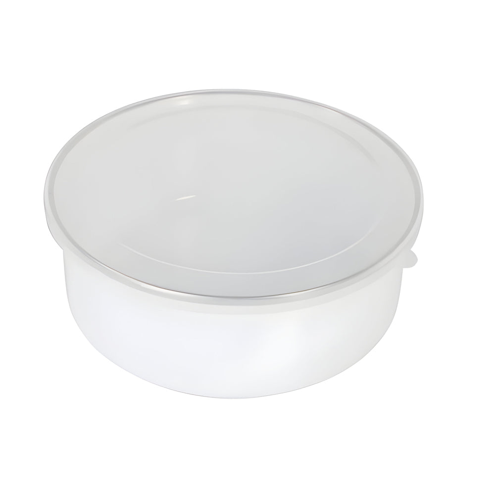 Bowls - Enamel - 30oz (900ml) Bowl With Lid - 6.5cm x 16cm - Longforte Trading Ltd