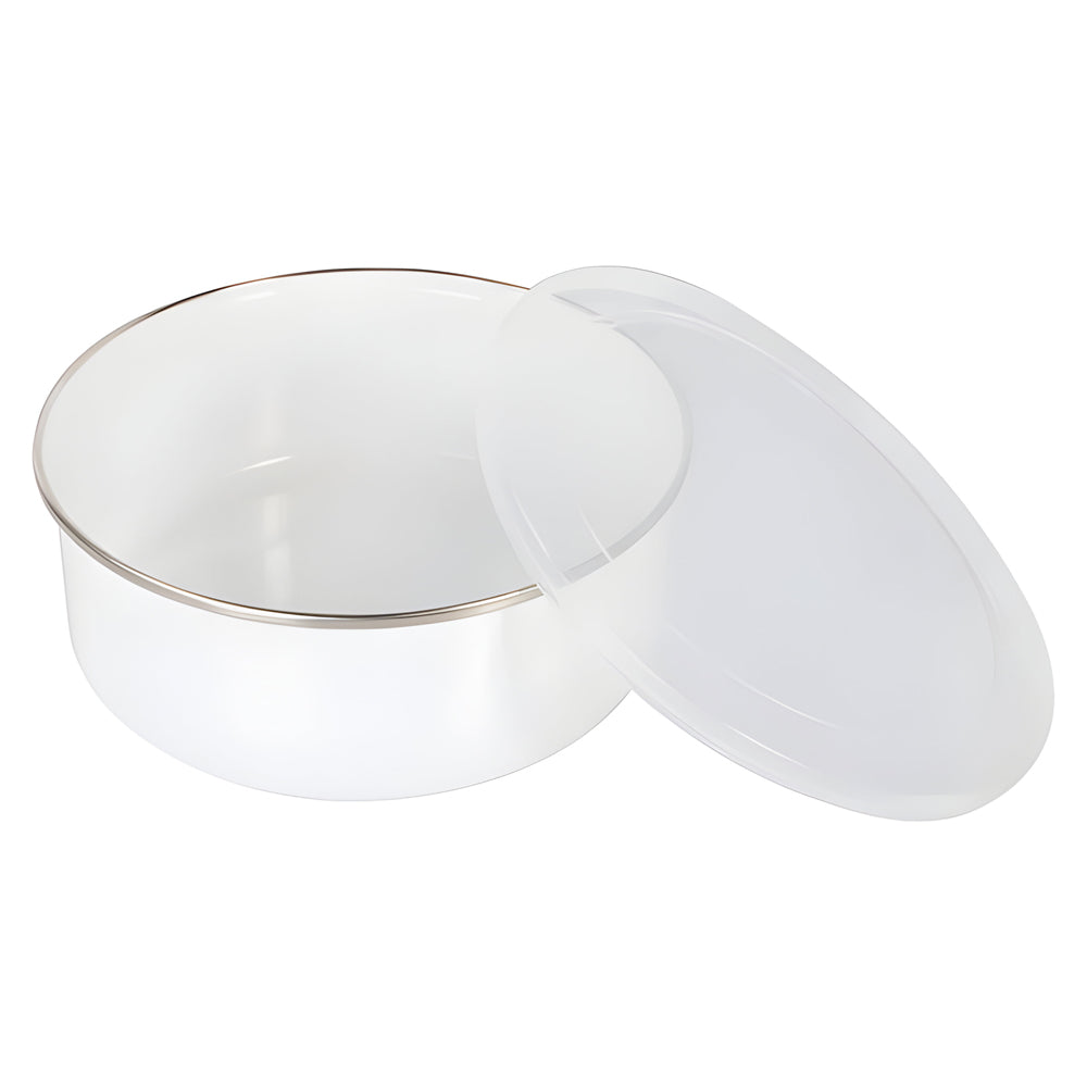 Bowls - Enamel - 30oz (900ml) Bowl With Lid - 6.5cm x 16cm - Longforte Trading Ltd