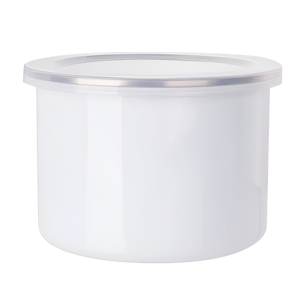 Bowls - Enamel - DEEP - 40oz (1200ml) Bowl With Lid - 9.5cm x 14cm - Longforte Trading Ltd