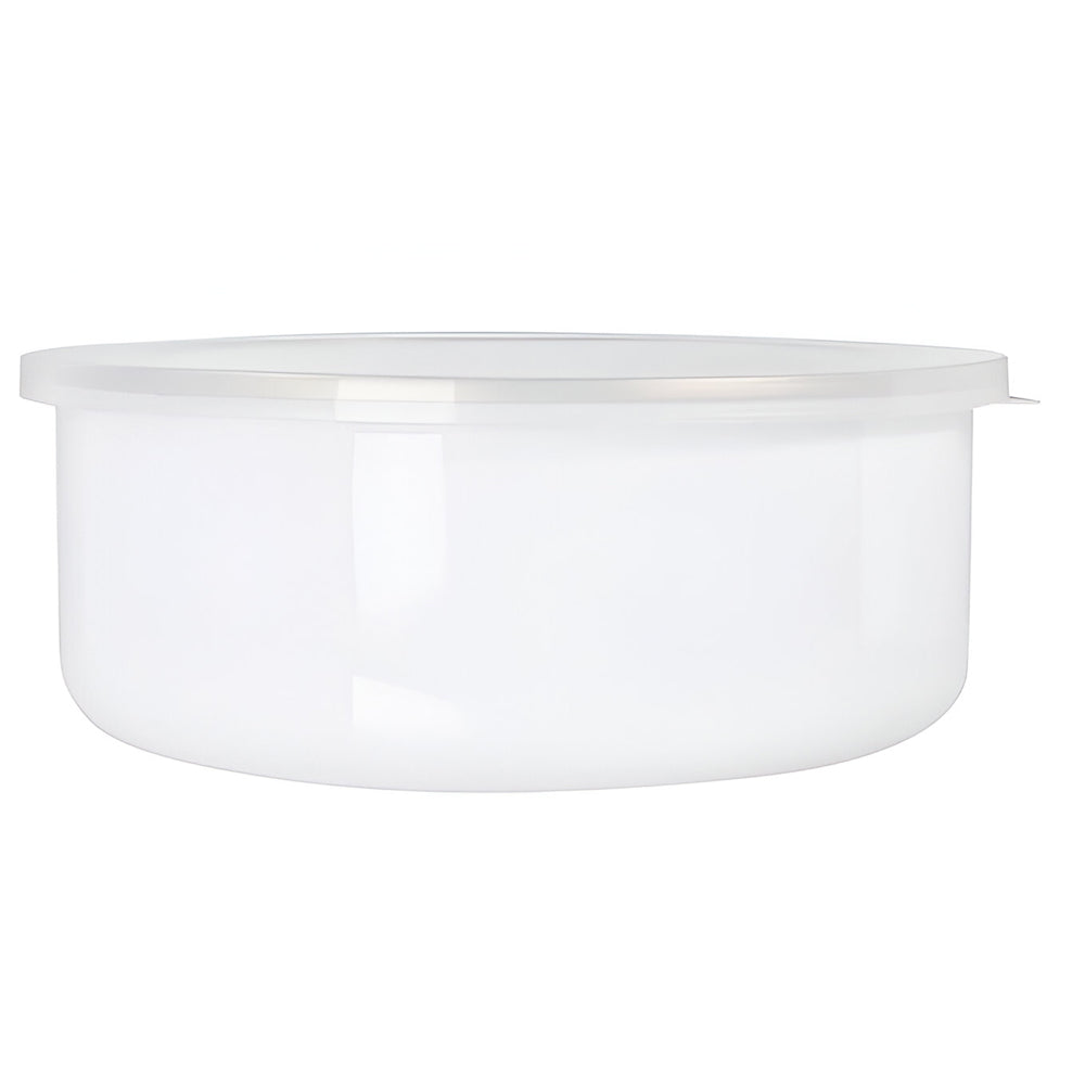 Bowls - Enamel - SHALLOW - 40oz (1200ml) Bowl With Lid - 6.7cm x 18cm - Longforte Trading Ltd