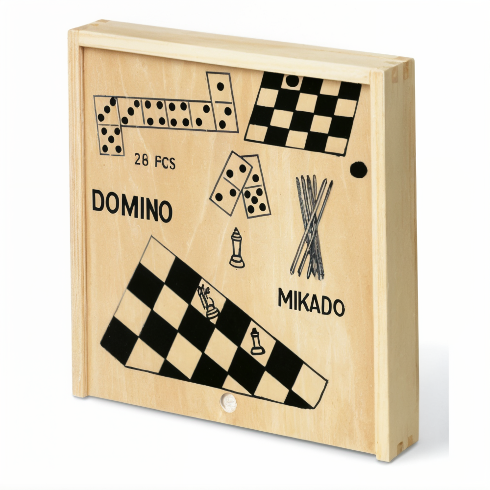 Engravable & UV DTF Compatible Wooden 4-in-1 Games Set